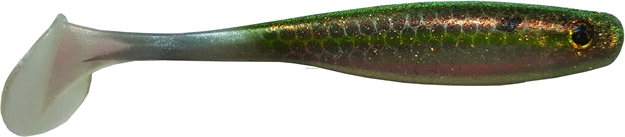 Picture of Big Bite Suicide Shad Soft Swimbait, 5", Chartreuse Shad Soft Swimbait, 4/Pack