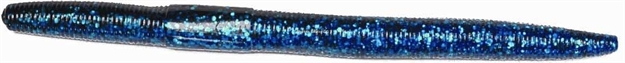 Picture of Big Bite Trick Stick Finesse Worm, 5", Black Blue/Electric Blue, 10/Pack