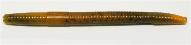 Picture of Big Bite Trick Stick Finesse Worm, 5", Craw Orange Swirl, 10/Pack