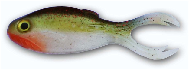 Picture of Big Bite Warmouth, 3 1/2", Watermelon Red Ghost, 4/Pack