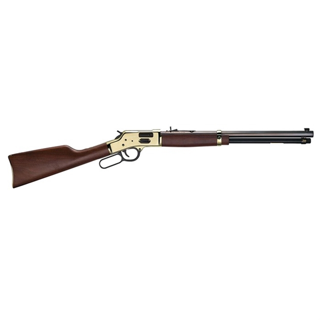 Picture of  Henry H006gmr Side Gate Carbine 357 Mag/38 Special 7+1 16.50" Blued Octagon Barrel, Polished Brass Rec, American Walnut Stock, Adj. Sight, Large Loop Lever