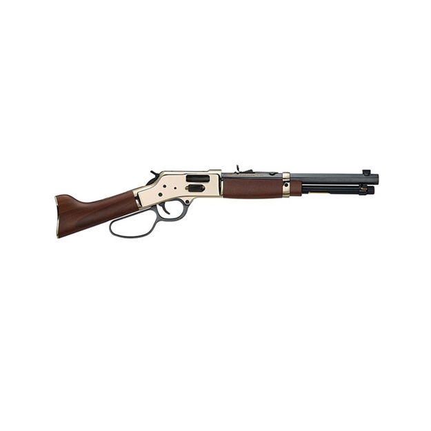 Picture of  Henry H006gml Mare's Leg Side Gate 44 Mag/44 Special 5+1 12.90" Blued Octagon Barrel, Polished Hardened Brass Receiver, American Walnut Furniture 619835060723