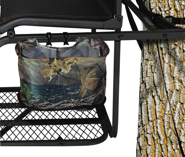 Picture of Big Game Hunting EZ Access Treestand Basket, 12"L X 6"W X 8"D, Built IN Cup Holder, Camo Mesh