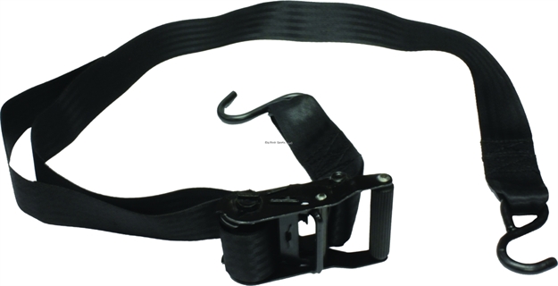 Picture of Big Game Hunting Heavy Duty 6' Ratchet Strap, 2" Wide, 2 Vinyl-Coated Steel Hooks