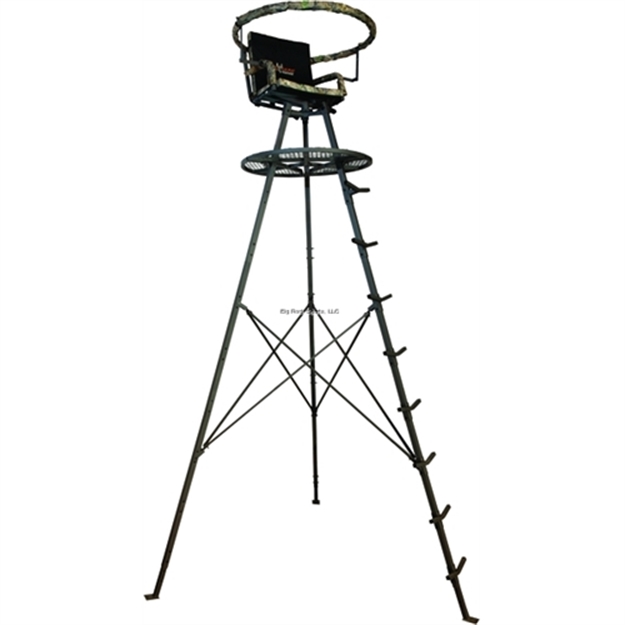 Picture of Big Game Hunting Apex Tripod Stand , 13', Flex-Tek Seat Shooting Rail Swivels AT 360 Degrees.