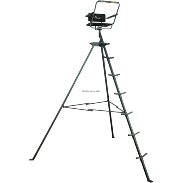 Picture of Big Game Hunting The Pursuit Tripod Stand, 12' Portable, Flex-Core Seat, Padded Backrest, Folds For Easy Transport