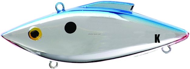 Picture of Bill Lewis Knock-N-Trap Lipless Crankbait, 3 1/2", 3/4 Oz, Chrome Blue Back, Sinking