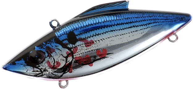 Picture of Bill Lewis Magnum-Trap Bleeding Shad Lipless Crankbait, 3 1/2", 3/4 Oz, Chrome Blue, Sinking
