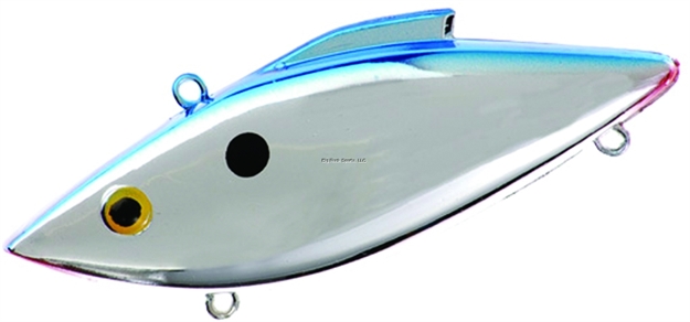 Picture of Bill Lewis Magnum-Trap Chrome Lipless Crankbait, 3 1/2", 3/4 Oz, Chrome Blue Back, Sinking