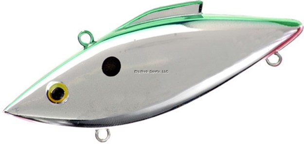 Picture of Bill Lewis Magnum-Trap Chrome Lipless Crankbait, 3 1/2", 3/4 Oz, Chrome Green Back, Sinking