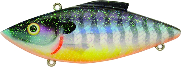 Picture of Bill Lewis Mini Trap Supernatural Lipless Crankbait, 2 1/2", 1/4 Oz, Blueberry Perch, Sinking