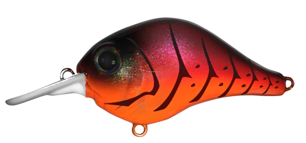 Picture of Bill Lewis Mr-6 1/2Oz Mid-Range Crankbait, Floating-Diving Model, 0-6 Ft, #4 Hooks, 2.25" IN Length, Strawberry Craw