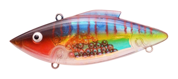Picture of Bill Lewis Rat-L-Trap 1/2 Oz. Lipless Crankbait, Sinking Model, #4 Hooks, 3" IN Length, Rainbow Perch