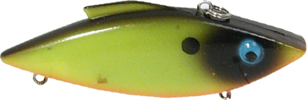 Picture of Bill Lewis Rat-L-Trap Chartreuse Lipless Crankbait, 3", 1/2 Oz, Chartreuse Black Back, Sinking RT-09 051875120096