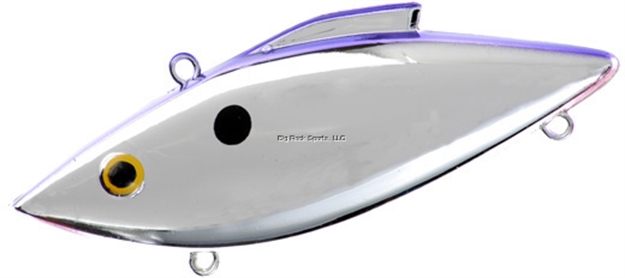 Picture of Bill Lewis Rat-L-Trap Chrome Lipless Crankbait, 3", 1/2 Oz, Chrome Purple Back, Sinking RT25P 051875123257