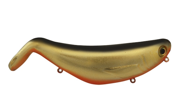Picture of Bill Lewis Stutterstep Floating Topwater Lure, 5/8 Oz, 4", #2 Hooks, Gold Black Back Orange Belly