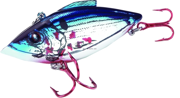 Picture of Bill Lewis Tiny Trap Bleeding Shad Lipless Crankbait, 1 3/4", 1/8 Oz, Chrome Blue, Sinking