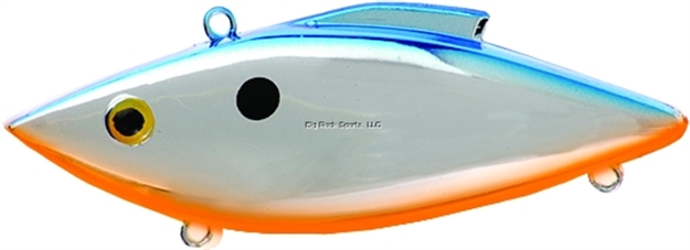 Picture of Bill Lewis Tiny Trap Lipless Crankbait, 1 3/4", 1/8 Oz, Chrome Blue With Orange Belly, Sinking