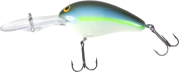 Picture of Bill Norman Double Deep Crankbait, 3", 5/8 Oz, Gel-Coat Sexy Green Shad, Floating