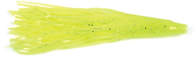 Picture of Billfisher Tuna Tail Skirt, 6", Chartreuse/Silver Flake, 2/Pack