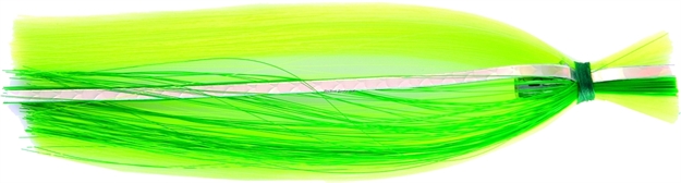 Picture of Billy Baits Billy Witch Trolling Lure,,  Chrtrse/Grn Stripe Skirt, Weighted Head, 6.5 IN