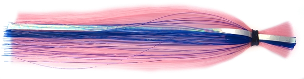 Picture of Billy Baits Billy Witch Trolling Lure,,  Pink/Blue Stripe Skirt, Weighted Head, 6.5 IN