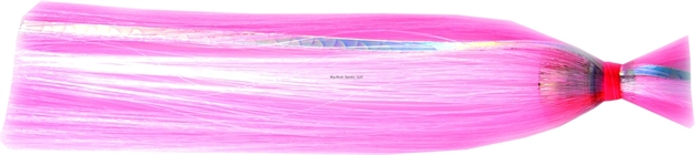 Picture of Billy Baits Billy Witch Trolling Lure,,  Pink/White Stripe Skirt, Weighted Head, 6.5 IN