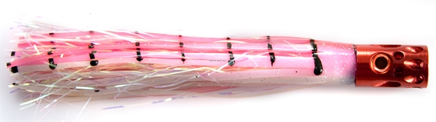 Picture of Billy Baits Magnum Turbo Whistler Trolling Lure,  Pink/Pearl Skirt, 2 OZ Head