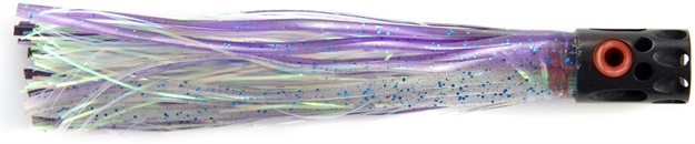 Picture of Billy Baits Magnum Turbo Whistler Trolling Lure,  Purple/Black/Pearl Skirt, 2 OZ Head