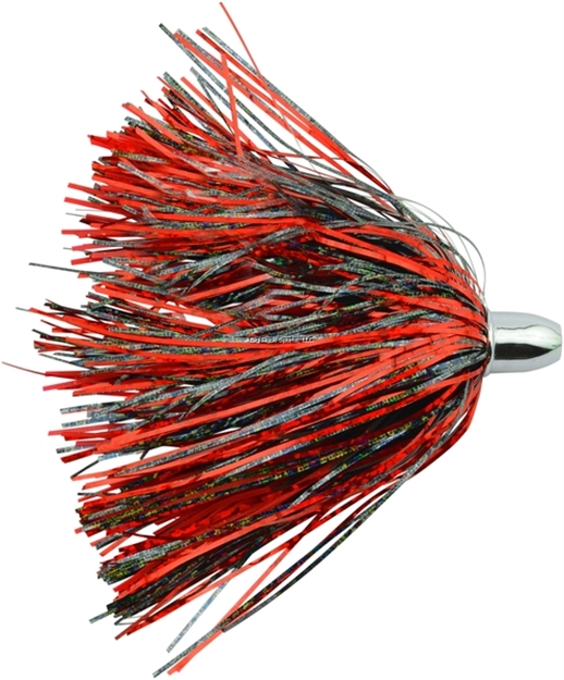 Picture of Billy Baits Micro Mini Trolling Lure,,  Red/Black Skirt, Weighted Head, 2.5 IN (6.3 Cm)