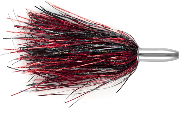 Picture of Billy Baits Mini Turbo Slammer Trolling Lure,  Black-Red/Red, Concave Head, 5.5 IN