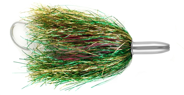 Picture of Billy Baits Mini Turbo Slammer Trolling Lure,  Green/Gold/Pink, Concave Head, 5.5 IN