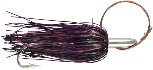 Picture of Billy Baits Mini Turbo Slammer Trolling Lure, Rigged & Ready, Black/Purple/Purplefiretp, 7/0 Hook, 135 LB Afw Cable, 3 FT