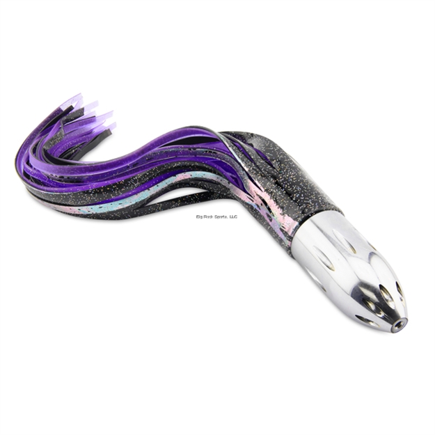 Picture of Billy Baits Mister Big Lure, Ultimate Series, Tie ON Skirt Version, Black/Purple Pvc Skirt, Xl, 16Oz Head, 16In