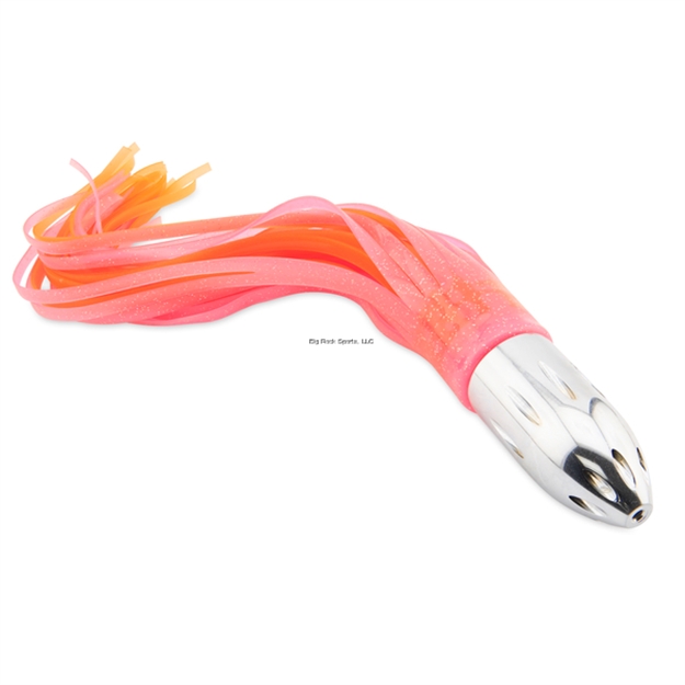 Picture of Billy Baits Mister Big Lure, Ultimate Series, Tie ON Skirt Version Pink/Orange 2 Yellow Pvc Skirt, Xxl, 38Oz Head, 20In