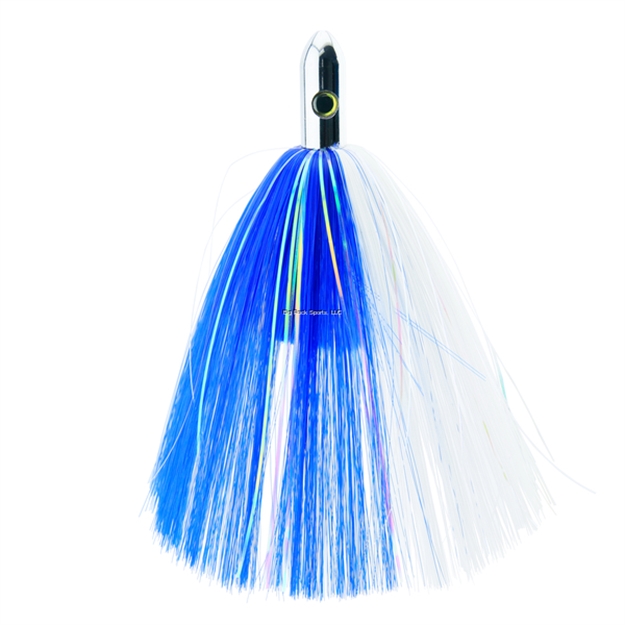 Picture of Billy Baits Turbo Slammer Lure, Medium 1.75 OZ (49.6 G), Chrome Head, Blue/White, Pearl/Crystal Flash, 6.75 IN (17.1 Cm)