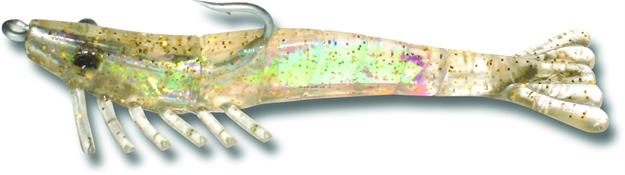 Picture of Billy Bay Halo Magnum Shrimp, 1/4 Oz, Clear Gold Sparkle, 3/Pack