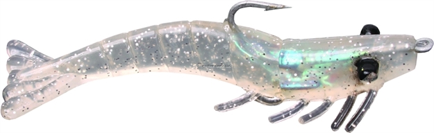 Picture of Billy Bay Halo Magnum Shrimp, 1/4 Oz, Clear Silver Sparkle, 3/Pack