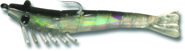 Picture of Billy Bay Halo Magnum Shrimp, 1/4 Oz, Smoke, 3/Pack