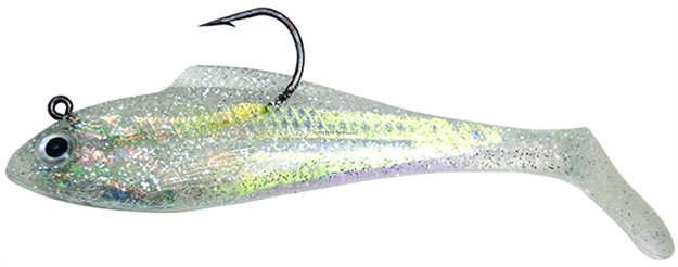 Picture of Billy Bay Halo Shad, 1/2 Oz, Clear Silver Sparkle, 3/Pack