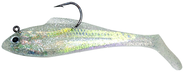 Picture of Billy Bay Halo Shad, 1/4 Oz, Clear Silver Sparkle, 3/Pack