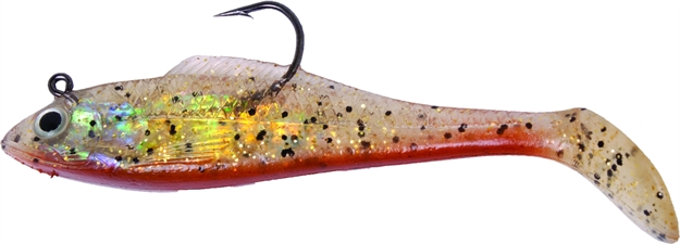 Picture of Billy Bay Halo Shad, 1/4 Oz, Lucky Penny Chart Tail, 3/Pack