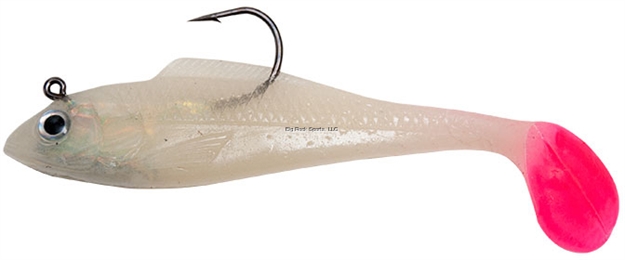 Picture of Billy Bay Halo Shad, 1/8 Oz, Glow/Pink Tail, 3/Pack