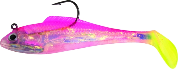 Picture of Billy Bay Halo Shad 1/8 OZ Pink/Chartreuse Tail 3/Pk