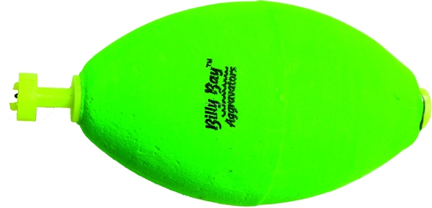Picture of Billy Bay HI Viz Aggravator Rattle Float Weighted Snap ON Oval 2-1/2" Green 2Pk