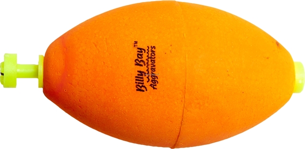 Picture of Billy Bay HI Viz Aggravator Rattle Float Weighted Snap ON Oval 2-1/2" Orange 2Pk