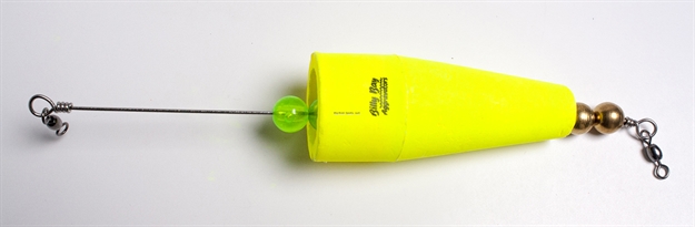 Picture of Billy Bay Low Country Lightning Brass Weighted Click Clacker 3" Popping Float Yellow 1Pk