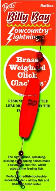 Picture of Billy Bay Low Country Lightning Brass Weighted Click Clacker Rig 3" Cigar Red 1Pk