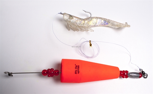 Picture of Billy Bay Lowcountry Lightning Rigged 3" Popper With Shrimp, Clear Silver