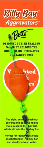Picture of Billy Bay Weighted Click Clackers Aggravator Rig Wgt 3" Cigar Orange 2Pk